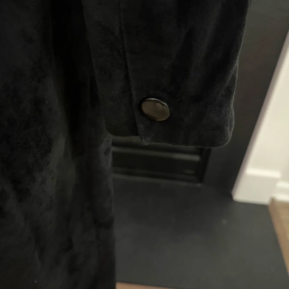 🖤 Vintage Carolyne Barton Black Suede Belted Shirt Dress – Size 4 - Picture 9 of 12